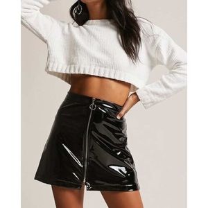 Forever 21 patent black skirt